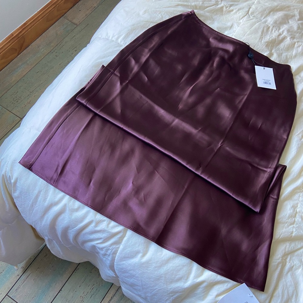 Rat & Boa high-waisted satin skirt